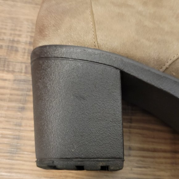 ❣️HP❣️ Just Fab Maricca cuff lace up block chunky heel brown ankle boot sz: 8 - Picture 3 of 10